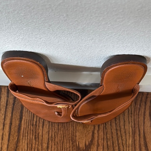 Tory Burch Brown Leather Sandals, Sz 9 - Picture 12 of 12